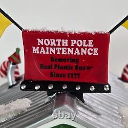 Dept 56 North Pole Series North Pole Maintenance 57203 Animated & Lighted w Box