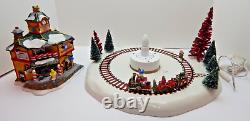 Dept 56 North Pole Series North Star Commuter Train Station #56782 Complete Set