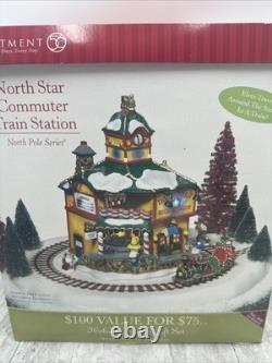 Dept. 56 North Pole Series North Star Commuter Train Station New in Box