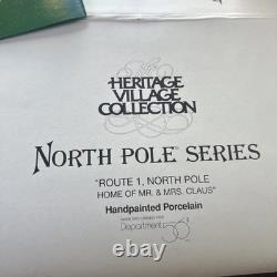 Dept 56 North Pole Series Route1 Home Of Mr &Mrs Claus 1996 Complete Orig Nice