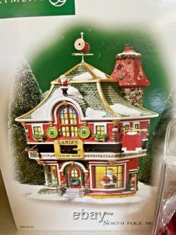 Dept 56 North Pole Series SANTA'S TAILOR SHOP, FIGURINE and ACCESSORIES all NEB
