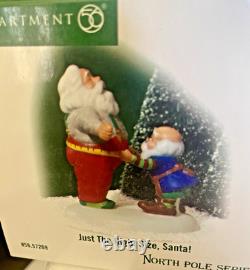 Dept 56 North Pole Series SANTA'S TAILOR SHOP, FIGURINE and ACCESSORIES all NEB