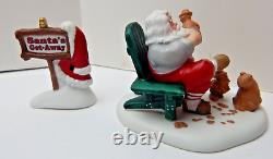 Dept 56 North Pole Series Santa's Get-Away #4023615 withLt Cord/Box RARE! Signed