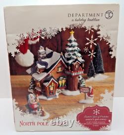 Dept 56 North Pole Series Santa's Get-Away #4023615 withLt Cord/Box RARE! Signed