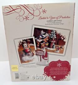 Dept 56 North Pole Series Santa's Get-Away #4023615 withLt Cord/Box RARE! Signed