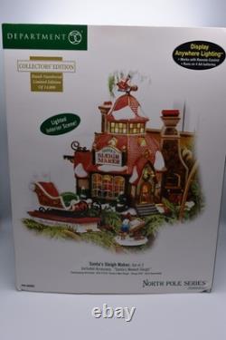 Dept 56 North Pole Series Santa's Sleigh Maker #56.56950 Limited Edition