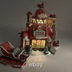 Dept 56 North Pole Series Santa's Sleigh Maker #56.56950 Limited Edition withBox