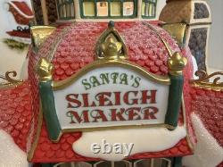 Dept 56 North Pole Series Santa's Sleigh Maker Ser Of 2 #56950 Limited Ed withBox