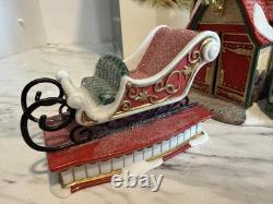 Dept 56 North Pole Series Santa's Sleigh Maker Ser Of 2 #56950 Limited Ed withBox