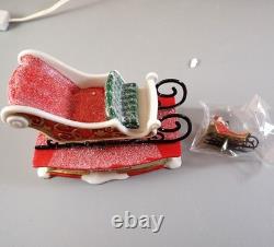 Dept 56 North Pole Series Santa's Sleigh Maker (Set of 2) 56.56950 Lighted