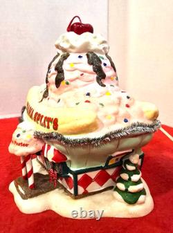 Dept. 56 North Pole Series Santa's Sweet Shop Nana Split's Ice Cream Parlor