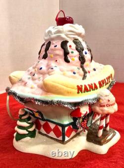Dept. 56 North Pole Series Santa's Sweet Shop Nana Split's Ice Cream Parlor