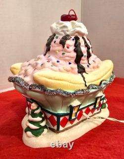 Dept. 56 North Pole Series Santa's Sweet Shop Nana Split's Ice Cream Parlor
