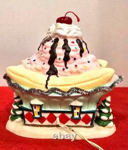 Dept. 56 North Pole Series Santa's Sweet Shop Nana Split's Ice Cream Parlor