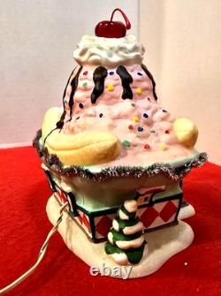 Dept. 56 North Pole Series Santa's Sweet Shop Nana Split's Ice Cream Parlor