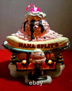 Dept. 56 North Pole Series Santa's Sweet Shop Nana Split's Ice Cream Parlor