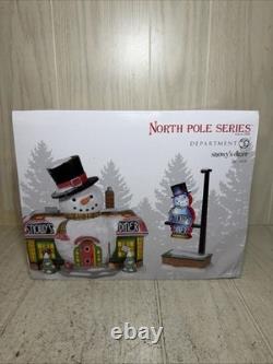 Dept 56 North Pole Series Snowy's Diner (set Of 2) 6005429 Factory Sealed NIB