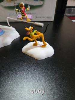 Dept 56 North Pole Series Swinging Disney Fab Five Tested Working