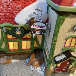 Dept. 56 North Pole Series The Reindeer Stables Donder & Blitzen 809360 Read