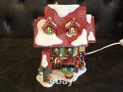 Dept 56 North Pole Series'reindeer Flying Feed Store' Retired 2007