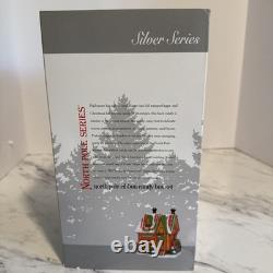 Dept 56 North Pole Silver Series North Pole Ribbon Candy Box Set Of 4 NEW