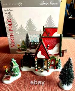 Dept 56 North Pole Silver Series The Fir Farm 4 Pc Box Set- NIB #6000618