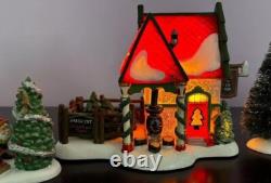 Dept 56 North Pole Silver Series The Fir Farm 4 Pc Box Set- NIB #6000618
