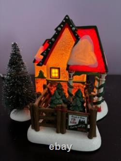 Dept 56 North Pole Silver Series The Fir Farm 4 Pc Box Set- NIB #6000618