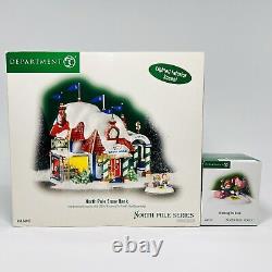 Dept 56 North Pole Snow Bank & Breaking The Bank Retired 2006 56957 & 57226 BOX