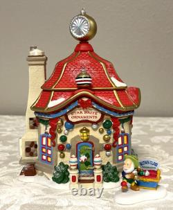Dept 56 North Pole Star Brite Glass Ornament Shop 4030712 + Nice Save 4030722