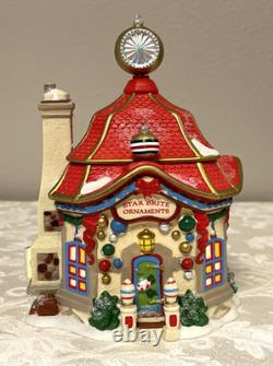 Dept 56 North Pole Star Brite Glass Ornament Shop 4030712 + Nice Save 4030722