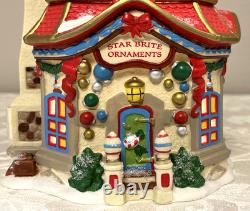 Dept 56 North Pole Star Brite Glass Ornament Shop 4030712 + Nice Save 4030722