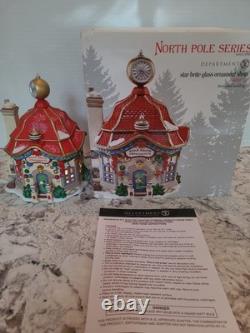 Dept 56 North Pole Star Brite Glass Ornament Shop Figurine Christmas Village