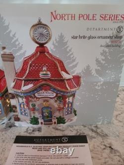 Dept 56 North Pole Star Brite Glass Ornament Shop Figurine Christmas Village