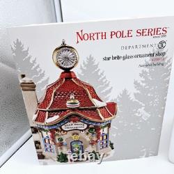 Dept 56 North Pole Star Brite Glass Ornament Shop Figurine in Box