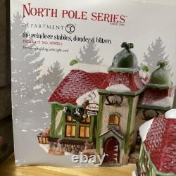 Dept 56 North Pole The Reindeer Stables Donder Blitzen Org Box Foam Repair RARE