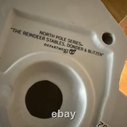 Dept 56 North Pole The Reindeer Stables Donder Blitzen Org Box Foam Repair RARE