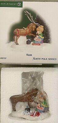 Dept 56 North Pole VIXEN Reindeer 807237 Christmas Village Accessory