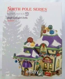 Dept 56 North Pole Village 2014 JINGLE & JANGLE'S BELLS #4036545 NRFB and bling