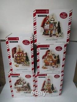 Dept 56 North Pole Village 5 Houses C L A U S Never Out of Original Boxes