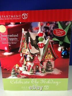 Dept 56 North Pole Village CHRISTMASLAND TREE TOPPERS Set 56.56960 Brand New