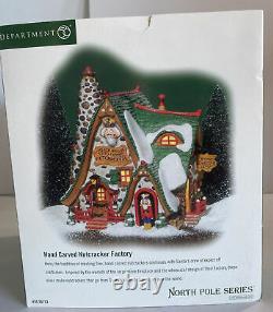 Dept 56 North Pole Village Hand Carved Nutcracker Factory Brand New