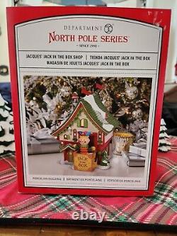 Dept 56 North Pole Village Jacques Jack in the Box Shop NIB