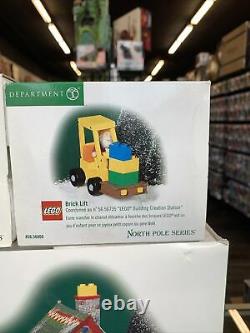 Dept 56 North Pole Village LEGO BUILDING CREATION STATION Brick Lift Lot