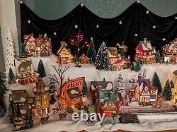 Dept 56 North Pole Village Lot 47 houses + accessories, trees, and more