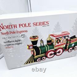 Dept 56 North Pole Village Northern Lights Express Engine 4030714 Train in Box