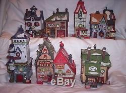 Dept. 56 North Pole Village Original Pieces that Spell NORTH POLE