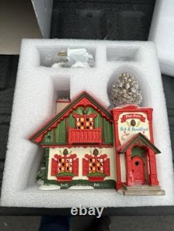 Dept 56 North Pole Village Pine Cone B & B NIB Sleeve damaged