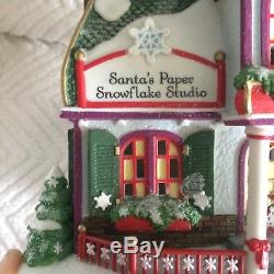 Dept 56 North Pole Village SANTA'S PAPER SNOWFLAKE 56950 Retired DEALER STOCK