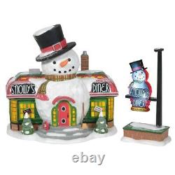 Dept 56 North Pole Village SNOWY'S DINER #6005429 NRFB with lighted sign Retired